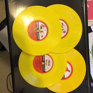 Set of 4 vintage golden records